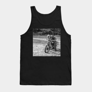 Soldier on military motorcycle Tank Top